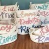 Custom Baby Name Basket, Personalized Baby Gift Basket Cotton Rope Diaper Caddy Nursery Organizer Stortage Bin for Baby Shower (Style A) view 4