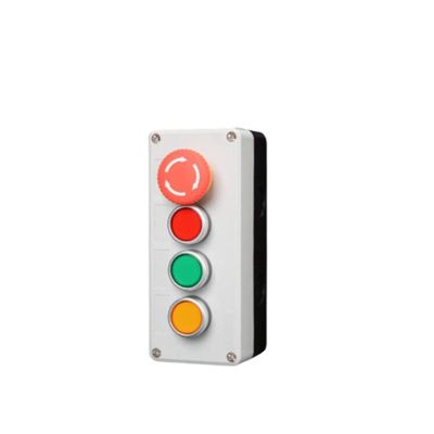 Fangyid Control Box with Light Button Switch 24V/220V with Emergency Stop Button self Reset Industrial Switch Waterproof Box (Color : 4 R Rotatergy, Size : 24V)