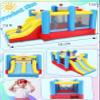 AKEYDIY Inflatable Bounce House, Outdoor Indoor Bouncy House with Blower for Kids, Sports Ball Game Theme Park Bouncer w/Double Slide, Large Bounce Area, 2 Basketball Hoops, Removable Volleyball Net view 2