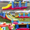 AKEYDIY Inflatable Bounce House, Outdoor Indoor Bouncy House with Blower for Kids, Sports Ball Game Theme Park Bouncer w/Double Slide, Large Bounce Area, 2 Basketball Hoops, Removable Volleyball Net view 3
