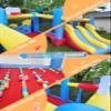 AKEYDIY Inflatable Bounce House, Outdoor Indoor Bouncy House with Blower for Kids, Sports Ball Game Theme Park Bouncer w/Double Slide, Large Bounce Area, 2 Basketball Hoops, Removable Volleyball Net view 4