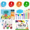 27PCS Kids Washable Finger Paint Set, 8 Colors Non Toxic Finger Paints, Finger Paint Paper, Brushes, Sponges, Art Painting Supplies for Toddlers,Finger Painting Supplies for Kids Boys Girls Gifts view 2