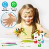 27PCS Kids Washable Finger Paint Set, 8 Colors Non Toxic Finger Paints, Finger Paint Paper, Brushes, Sponges, Art Painting Supplies for Toddlers,Finger Painting Supplies for Kids Boys Girls Gifts view 4