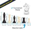 2 in 1 Board Quality Handmade Wooden Pieces A Chess and Checkers Sets with Board Perfect for Kids of All Ages view 3