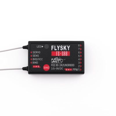Flysky FS-SR8 2.4GHz ANT Protocol 8 Channel Receiver for FS-ST8 RC Transmitter RC Car Boat and Helicopter