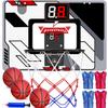 AGNEVE Basketball Hoop Indoor, Mini Basketball Hoop for Kids Over The Door Basketball Hoop with Electronic Scoreboard and 3 Balls 4pcs Team Practice Vests view 1