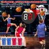 AGNEVE Basketball Hoop Indoor, Mini Basketball Hoop for Kids Over The Door Basketball Hoop with Electronic Scoreboard and 3 Balls 4pcs Team Practice Vests view 2