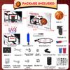 AGNEVE Basketball Hoop Indoor, Mini Basketball Hoop for Kids Over The Door Basketball Hoop with Electronic Scoreboard and 3 Balls 4pcs Team Practice Vests view 4