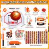Hollowfly 162 Pcs Basketball Piata Basketball Party Favors 13 x 10 x 3 inch with Blindfold Confetti Bat Stress Ball Keychains Wristband Whistles Eraser Slap Bracelet Sticker Birthday Party Decoration view 2
