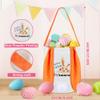 Zmoicky Easter Bunny Basket, Personalized Easter Basket for Kids - Orange Happy Easter Bunny view 2