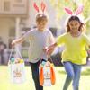 Zmoicky Easter Bunny Basket, Personalized Easter Basket for Kids - Orange Happy Easter Bunny view 4