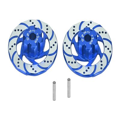 GPM Upgrades Aluminum 7075 +3Mm Front/Rear Hex With Brake Disk With Silver Lining for 1/7 Unlimited Desert Racer-85076-4 (blue)