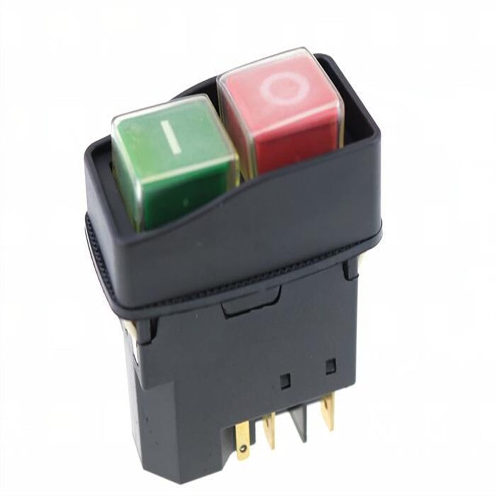 WARTHY Electromagnetic Switch 5 Pin On Off red/Green Push Button Emergency Stop Ignition Switch 12A 230V