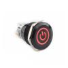 WARTHY 19mm Alumina Black Metal Button Switch Power Sign LED Latching Self-Reset Momentary 1NO 1NC red Blue Green White Yellow (Size : 24V) view 1