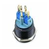 WARTHY 19mm Alumina Black Metal Button Switch Power Sign LED Latching Self-Reset Momentary 1NO 1NC red Blue Green White Yellow (Size : 24V) view 2