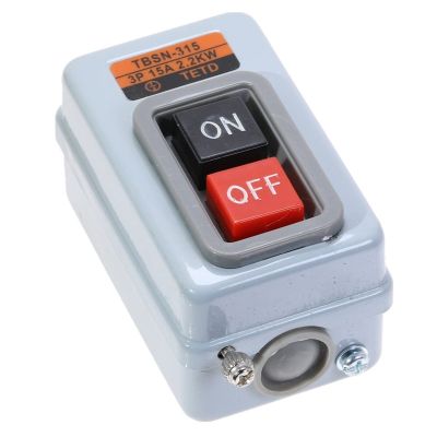 WARTHY Push Button Power Switch Three Phases Power Control Start Switch AC 380V 15A 3P 2.2KW TBSN-315