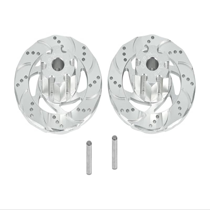 GPM Upgrades Aluminum 7075 +3Mm Front/Rear Hex With Brake Disk With Silver Lining for 1/7 Unlimited Desert Racer-85076-4 (silver)