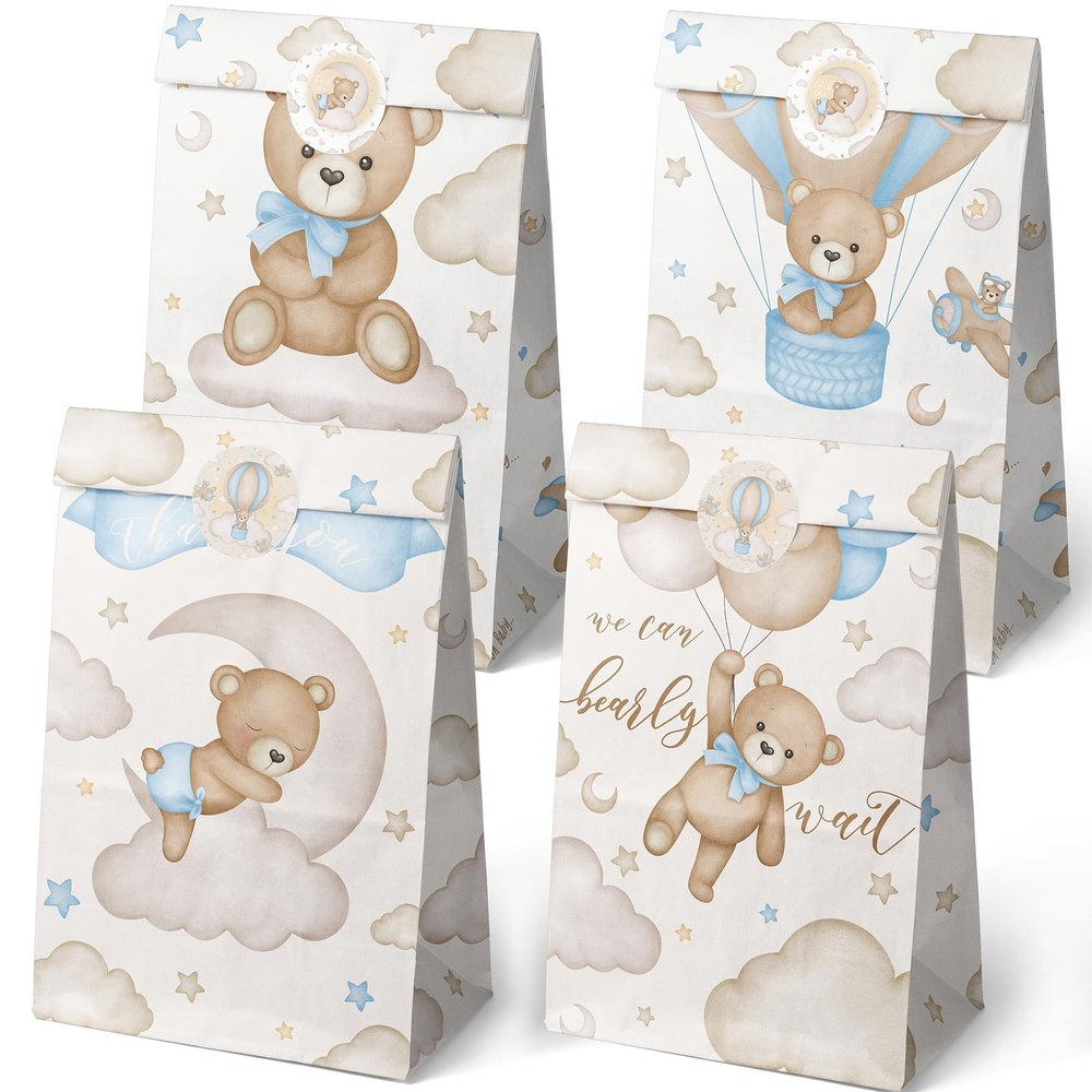 OuteGo Teddy Bear Party Favors - Brown Bear Balloons & Decorations for Baby Showers