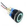 WARTHY 19mm Alumina Metal Button Switch Ring Diaphragm LED Latching Self-Reset Momentary 1NO 1NC (Color : White Self Locking, Size : 12V) view 1
