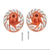 GPM Racing GPM Upgrades Aluminum 7075 +3Mm Front/Rear Hex With Brake Disk With Silver Lining for 1/7 Unlimited Desert Racer-85076-4 (orange) view 1