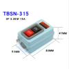 WARTHY Push Button Power Switch Three Phases Power Control Start Switch AC 380V 15A 3P 2.2KW TBSN-315 view 2