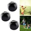 3PCS Silver Black PU Leather Portable Juggling Ball Performance Props, Lightweight, Suitable for All Skill Levels view 3