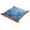 Blue Gold Marble Dice Tray PU Leather Dice Trays Folding Dice Holder Tray for Dice Games Like RPG, DND and Other Table Games view 1