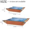 Blue Gold Marble Dice Tray PU Leather Dice Trays Folding Dice Holder Tray for Dice Games Like RPG, DND and Other Table Games view 4