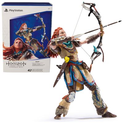 PlayStation Horizon Forbidden West, Deluxe 6 Aloy Action Figure with 15 Accessories, The Shapes Collection, for PS5 Fans & Collectors Ages 17+