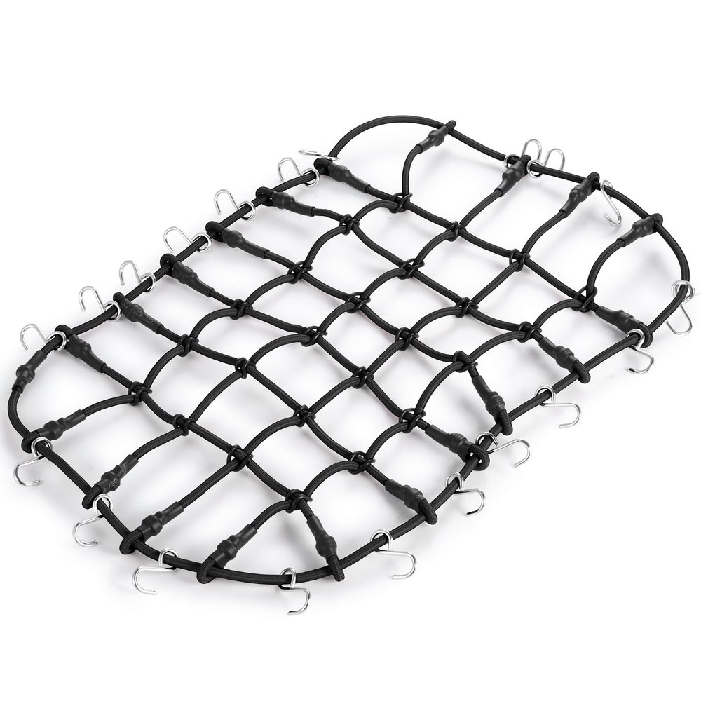 1PC RC Model Elastic Luggage Net with Hook for 1/10 TRX-4 Browco RC Crawler Upgrade Parts (Black)