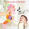 LIGHTDESIRE Baby Toys Musical Seahorse,Infant Stuffed Animal Toys with Crinkle and Rattles,Soft Sensory Toys with Textures for Tummy Time Newborn Boys Girls 0 3 6 12 Months(Pink) view 2