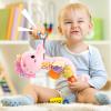 LIGHTDESIRE Baby Toys Musical Seahorse,Infant Stuffed Animal Toys with Crinkle and Rattles,Soft Sensory Toys with Textures for Tummy Time Newborn Boys Girls 0 3 6 12 Months(Pink) view 4