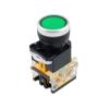 WARTHY Self Reset Double Head Button Switch red Green with Light LA38 Flat Head Switch 22mm (Color : La38 203 G) view 1