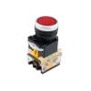 WARTHY Self Reset Double Head Button Switch red Green with Light LA38 Flat Head Switch 22mm (Color : La38 203 G) view 4