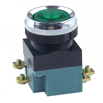 WARTHY LA19-11 self Reset Button Switch Switch,Pneumatic Button Button Switch 25mm (Color : Green)
