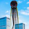 3D 26ft Ultra Large & Funs Octopus Foil Kite with 1000D Kite String, Beach Park Outdoor Fun Beach Trip Great Gift to Kids Build (Black) view 1