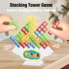 64 Pcs Stacking Tower Game with 22 Cards, Giant Tumble Balance Game for Kids, Family Games for Kids and Adults, Easter Gifts for Teen Boys & Girls, Party Board Game for Kids 6-12 & Adults view 2