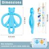 2 Pack Baby Teething Toys for 0-6 6-12 Months, Silicone Baby Bear Teether, Easy to Grip Teether for Babies Infants Boys Girls, BPA Free, Blue and Yellow view 2