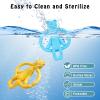 2 Pack Baby Teething Toys for 0-6 6-12 Months, Silicone Baby Bear Teether, Easy to Grip Teether for Babies Infants Boys Girls, BPA Free, Blue and Yellow view 4