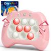 AOTIBO Fast Push Machine Light Up Fidget Toys for Kids Adults, Handheld Game for Kids 3-12, Quick Push Bubble Stress Toy, Sensory Toys Travel Games, Xmas Birthday Gifts for Boys Girls (Pink) view 1