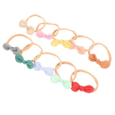 Angoily 10pcs Elastic Traceless Headbands for Girls Soft Flax Hair Accessories with Cute Ear Design for Everyday Wear and Special Occasions