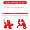 100 Pcs 260 Long Balloons,Red Thickening Latex Long Balloons for Animal Model,Long Twisting Balloons for Halloween Animal Shape Model Weddings Birthdays Party Decorations(Red) view 2