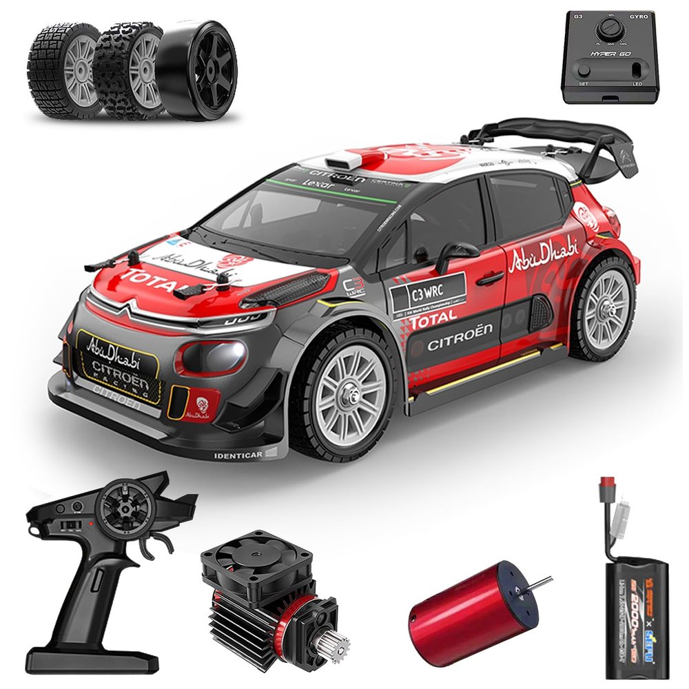 Fenamx Mjx Hyper go 4x4 Brushless Rc Cars 14303 Hyper 4wd Rc Car All-Road RC Drift Car Brushless Scale 2.4G 4wd High Speed Electric,Terreneitor 4x4 Carros,1/14 Citroen C3 Fast RC Cars for Adults
