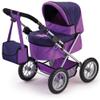 Bayer: Trendy Pram - Two-Tone Purple & Fairy - Accessory for Dolls Up to 18", Shoulder Bag, Adjustable Handle, Foldable, Kids Toy Ages 3+ view 1