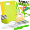 40Pcs Kids Knife Set for Real Cooking: Montessori Kitchen Tools for Toddlers, Kitchen Toy for 3 4 5 6 7 8 9 10 Year Old Boys Girls Birthday Gifts view 1
