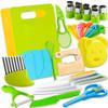 46Pcs Kids Knife Set for Real Cooking: Montessori Kitchen Tools for Toddlers, Kitchen Toy for 3 4 5 6 7 8 9 10 Year Old Boys Girls Birthday Gifts view 1