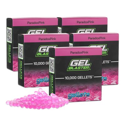 Gel Blaster Gellets Refill Ammo, 50,000 Pink Gellets - Made for Gel Blasters - Eco Neutral, Non-Toxic, Water Based Gel Balls - Made Specifically for Gel Blaster - Ages 14+