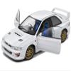 1998 Impreza 22B RHD (Right Hand Drive) Pure White with Gold Wheels 1/18 Diecast Model Car by Solido S1807404 view 1
