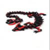 Articulating Heart Dragon Themed Collectible Figurines - Stress Relief, Autism, ADHD - Flexible Dragons 3D Printed Light and Dark Heart Dragon (Black) view 3