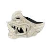 Beyond Collectibles Japanese Monster Hannya Mask Demon Oni Samurai Half Face Shield Crack (White), One size fit most, Black view 2